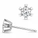 2 x 0,30 ct lab grown diamant solitaire oorbel in 14 karaat witgoud met lab grown diamant 