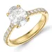 ovale lab grown diamant ring in 14 karaat goud 2,0 ct 0,29 ct