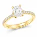lab grown diamant ring in 14 karaat goud 1,0 ct 0,25 ct