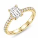 lab grown diamant ring in 14 karaat goud 1,0 ct 0,25 ct