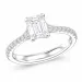 lab grown diamant ring in 14 karaat witgoud 1,0 ct 0,25 ct