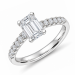 lab grown diamant ring in 14 karaat witgoud 1,0 ct 0,26 ct
