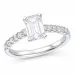 lab grown diamant ring in 14 karaat witgoud 1,0 ct 0,26 ct