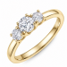 lab grown diamant ring in 14 karaat goud 0,30 ct 0,20 ct