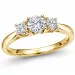 lab grown diamant ring in 14 karaat goud 0,30 ct 0,20 ct