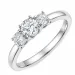 lab grown diamant ring in 14 karaat witgoud 0,30 ct 0,20 ct