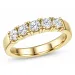 lab grown diamant mémoire ring in 14 karaat goud 5 x 0,15 ct