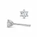 2 x 0,10 ct lab grown diamant solitaire oorbel in 14 karaat witgoud met lab grown diamant 