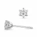 2 x 0,20 ct lab grown diamant solitaire oorbel in 14 karaat witgoud met lab grown diamant 