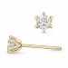 2 x 0,30 ct lab grown diamant solitaire oorbel in 14 karaat goud met lab grown diamant 