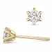 2 x 0,40 ct lab grown diamant solitaire oorbel in 14 karaat goud met lab grown diamant 