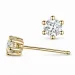 2 x 0,40 ct lab grown diamant solitaire oorbel in 14 karaat goud met lab grown diamant 