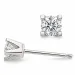 2 x 0,50 ct lab grown diamant solitaire oorbel in 14 karaat witgoud met lab grown diamant 