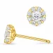 oorsteker in 14 karaat goud met lab grown diamant 
