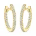 15 mm creool in 14 karaat goud met lab grown diamant 