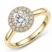 lab grown diamant ring in 14 karaat goud 1,0 ct 0,21 ct