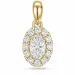 lab grown diamant hanger in 14 caraat goud 0,46 ct 0,22 ct