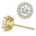 oorsteker in 14 karaat goud met lab grown diamant (CVD) en lab grown diamant (CVD) 