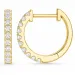 14 mm creool in 14 karaat goud met lab grown diamant 