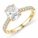 ovale lab grown diamant ring in 14 karaat goud 2,0 ct 0,29 ct
