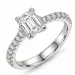 lab grown diamant ring in 14 karaat witgoud 1,0 ct 0,25 ct