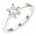 1,00 ct lab grown diamant solitaire ring in 14 karaat witgoud 1,0 ct