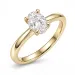 ovale lab grown diamant solitaire ring in 14 karaat goud 1,0 ct