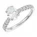 lab grown diamant ring in 14 karaat witgoud 1,0 ct 0,34 ct