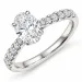 lab grown diamant ring in 14 karaat witgoud 1,0 ct 0,34 ct