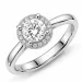 lab grown diamant ring in 14 karaat witgoud 0,85 ct 0,08 ct