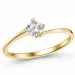 lab grown diamant solitaire ring in 14 karaat goud 0,25 ct