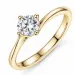 lab grown diamant solitaire ring in 14 karaat goud 0,50 ct