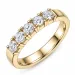 lab grown diamant mémoire ring in 14 karaat goud 5 x 0,20 ct