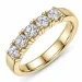 lab grown diamant mémoire ring in 14 karaat goud 5 x 0,15 ct