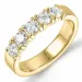 lab grown diamant ring in 14 karaat goud 5 x 0,10 ct