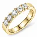 lab grown diamant mémoire ring in 14 karaat goud 5 x 0,10 ct