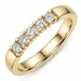 5 x 0,05 ct lab grown diamant mémoire ring in 14 karaat goud 0,25 ct