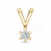 0,10 ct lab grown diamant hanger in 14 caraat goud 0,10 ct