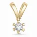 0,20 ct lab grown diamant hanger in 14 caraat goud 0,20 ct