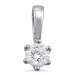 0,30 ct lab grown diamant solitaire hanger in 14 caraat witgoud 0,30 ct