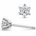 2 x 0,40 ct lab grown diamant solitaire oorbel in 14 karaat witgoud met lab grown diamant 