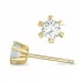 2 x 0,10 ct lab grown diamant solitaire oorbel in 14 karaat goud met lab grown diamant 