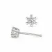 2 x 0,10 ct lab grown diamant solitaire oorbel in 14 karaat witgoud met lab grown diamant 