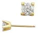 2 x 0,50 ct lab grown diamant solitaire oorbel in 14 karaat goud met lab grown diamant 