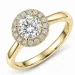 lab grown diamant ring in 14 karaat goud 1,0 ct 0,21 ct