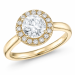 lab grown diamant ring in 14 karaat goud 1,0 ct 0,21 ct