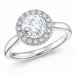lab grown diamant ring in 14 karaat witgoud 1,0 ct 0,21 ct