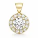 lab grown diamant hanger in 14 caraat goud 0,50 ct 0,23 ct
