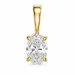 0,30 ct lab grown diamant solitaire hanger in 14 caraat goud 0,30 ct