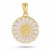 15 mm margriet paarse hanger in verguld sterlingzilver - Marie